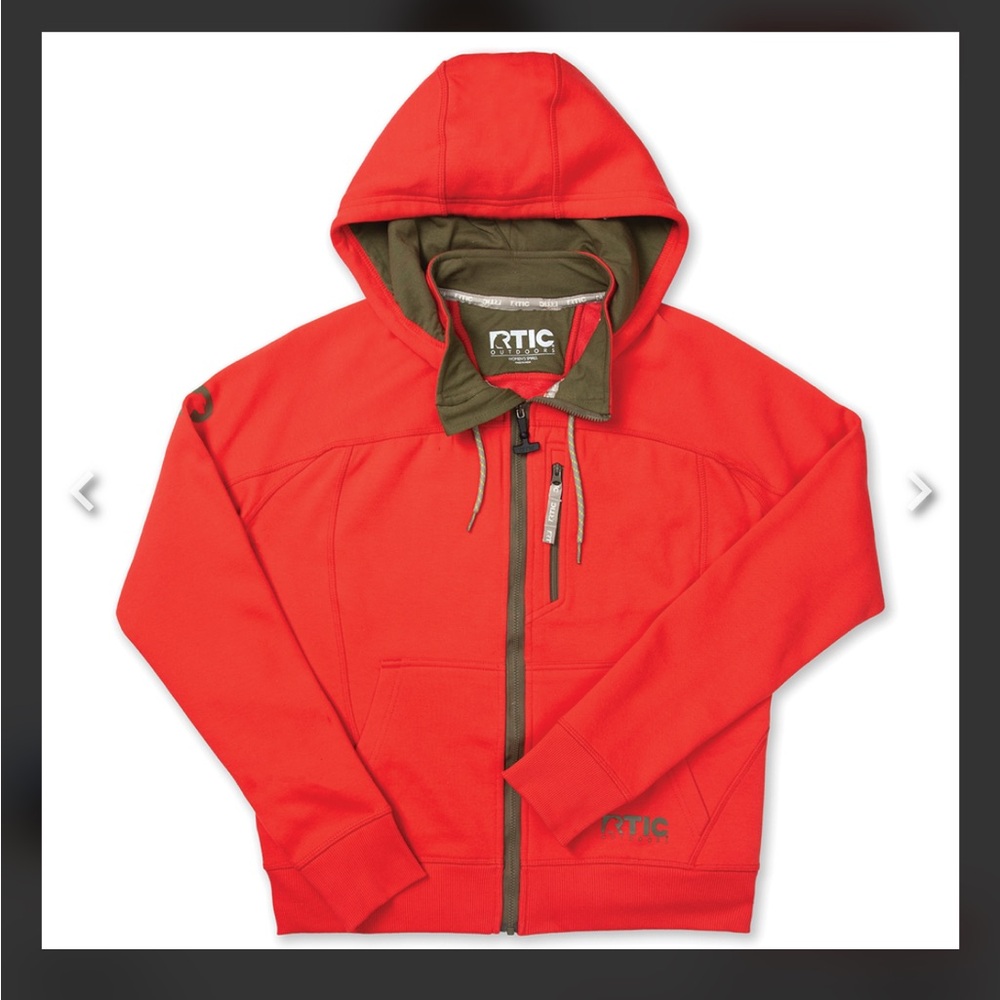 RTIC women’s scarlet full zip water repellent hoodie